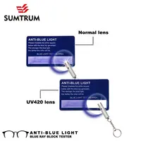 最高品質のさまざまなPVCカードブルーライトフィルターテストキットその他の眼鏡アクセサリーシルバーライト付きブルーライトテストキット
