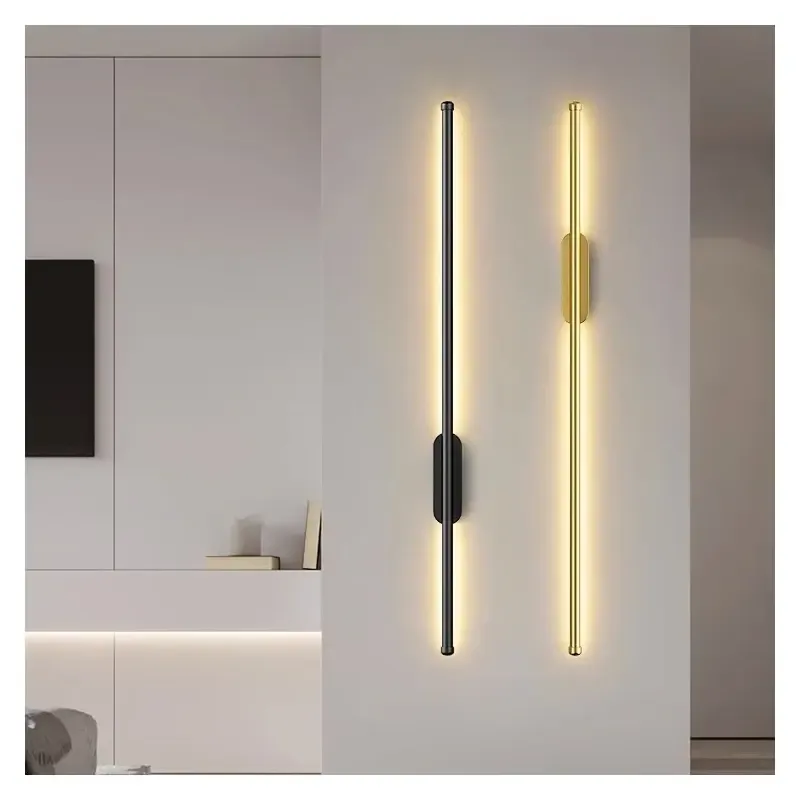 Modern Minimalist Strip LED Wall Lamp Aluminum Plastic Bedside Reading Light Living Room Corridor Kitchen Lighting Fixture