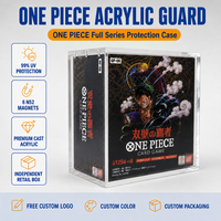 Boîte de présentation en acrylique OP-06 pour booster box One Piece avec couvercle magnétique et protection UV à 99 % pour OP-03/04/05/06/07/08/09/10/11/12/13