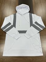 Sweat à capuche haute visibilité personnalisé FQ, manches longues, impression par sublimation, motif drapeau américain, nom, réfléchissant, vêtements de travail pour hommes, sweats à capuche de sécurité