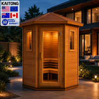 Sauna Kaitong moderne et traditionnel en bois de cèdre, pour 1, 2, 4 ou 6 personnes, adapté à l'intérieur et à l'extérieur