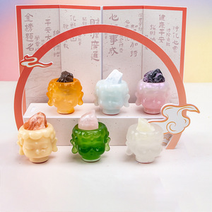 Tête de Bouddha Gardien en Cristal, Boîte Mystère, Figurine en Résine, Artisanat de Dessin Animé, Cadeau d'Anniversaire pour Ami - Product Image 2
