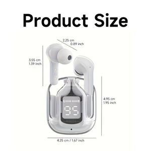 Air31 BST Wired Earbuds Stereo Bass Microphone Talk LED <b>Battery</b> Indicator JL Chipset for V5.3 - Product Image 5