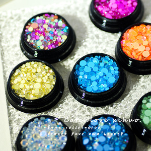 Perles à ongles Sirène Aurore à fond plat, breloques en cristal couleur bonbon pour bijoux d'ongles Symphonie - Product Image 4