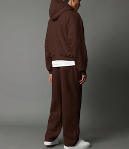Conjunto de Sudadera con Capucha y Pantalones de Chándal Oversize de Forro Polar Transpirable de Alta Calidad para Hombre, Estampado, Estilo Casual de Otoño, de Gran Gramaje - Product Image 2