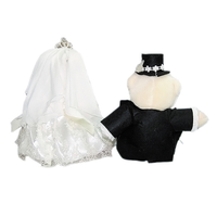 Ours en peluche pour Couple, échantillon personnalisé bon marché, cadeau de mariage, exquise, jouets doux pour robe de mariée, smoking