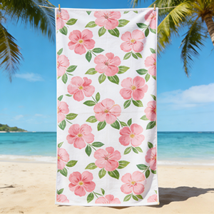 Toalla de Playa de Microfibra 100% de Secado Rápido, Diseño Personalizado por Sublimación, Ligera, para Vacaciones Familiares de Verano - Product Image 1