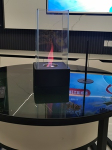 Cheminée bioéthanol à plateau en verre trempé, <span class=keywords><strong>foyer</strong></span> à alcool sans fumée <span class=keywords><strong>pour</strong></span> intérieur et extérieur - Product Image 2
