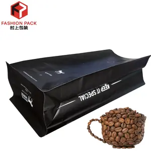 Custom Aluminum foil Valve BAG COFFEE 250g Plastic Food Packaging coffee Bag with logo