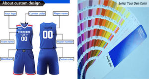 批发便宜时尚运动服全身定制设计热升华印花篮球球衣套装 - Product Image 4