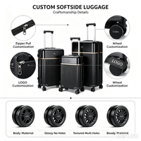 Valise antivol de haute qualité 20 pouces, nouvelle collection pour filles, coque rigide en PC, bagage cabine 24 et 28 pouces, bagage de voyage simple et luxueux, OEM