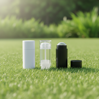 Emballage vide en plastique transparent de 30 ml avec bouchon à vis, écologique, pour stick déodorant cosmétique
