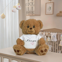 Jouet ours en peluche super doux personnalisé cadeaux de sublimation en gros jouets en peluche en coton PP avec fermeture éclair saint valentin