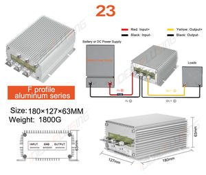 Convertidor de Voltaje Impermeable de CC de 36V 48V 60V 72V 84V a 12V, Convertidor de CC de 240W 20A, Reductor de Voltaje para Carritos de <span class=keywords><strong>Golf</strong></span> - Product Image 3