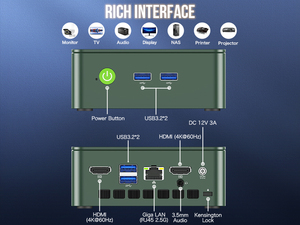 Gmktec G3 PLUS Intel Celeron N150 Mini PC 4-core 4-Thread 8/16/32GB DDR4 512GB/1TB SSD คอมพิวเตอร์ตั้งโต๊ะขนาดเล็ก - Product Image 5
