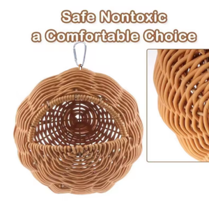 2025 yeni doğal <span class=keywords><strong>Rattan</strong></span> güvenli ve toksik olmayan papağan yuvalama askı uyuyan, kuş kafesi aksesuarları ile dinlenme için uygun - Product Image 2