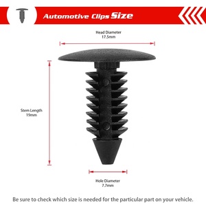 Bán buôn lỗ Fender Liner Clips tự động nhựa đẩy loại lưu giữ Bumper ốc vít Clips - Product Image 2