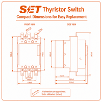 Interrupteur de puissance à thyristor de qualité industrielle, faible consommation d'énergie, relais à semi-conducteurs