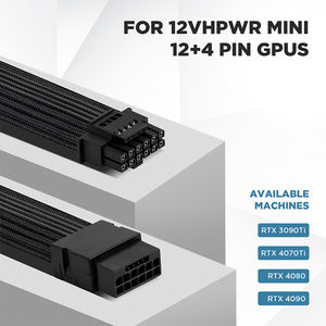 Câble d'extension gainé Asiahorse pour alimentation GPU, 16 broches (12+4) 12VHPWR, connecteur PCIe 5.0 mâle vers femelle pour RTX 3090Ti 4080 4090 - Product Image 4