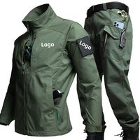 Ensemble d'uniformes tactiques d'extérieur camouflage 2 pièces OEM Veste pantalon polyvalente et réglable avec plusieurs poches Tenue de travail pour homme