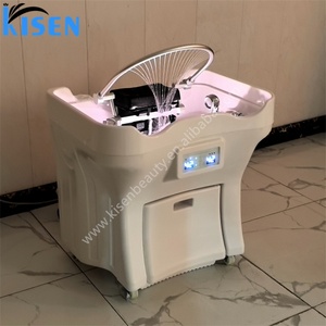 Kisen High-<b>end</b> Portable Shampoo Bowl with Water tank Manicure Salon Furniture Set Luxury Nail Salon Furniture Shampoo Bowl - Product Image 4