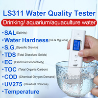 Medidor de calidad del agua LS311 diseñado para agua potable doméstica, como agua del grifo, agua purificada y agua subterránea.