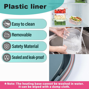 กล่องอุ่นอาหารแบบพกพาพร้อมกระเป๋าสำหรับใช้ในรถยนต์และที่บ้าน - Product Image 4
