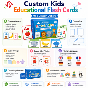 Carte Educative per Bambini con Stampa Personalizzata a Base di Inchiostro di Soia, <span class=keywords><strong>Giochi</strong></span> Educativi con Alfabeto <span class=keywords><strong>e</strong></span> Parole, Flashcard per Bambini con Scatola - Product Image 5