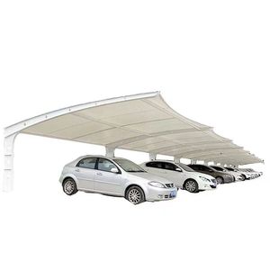 Abri de stationnement et auvent pour voiture en membrane tendue PVDF ignifuge avec structure en acier Q235 pour les écoles - Product Image 2