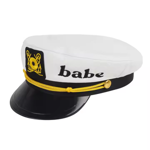 Cappelli per adulti Navy Hat Yacht barca Skipper nave marinaio capitano Costume cappello per uomo donna regolabile - Product Image 1