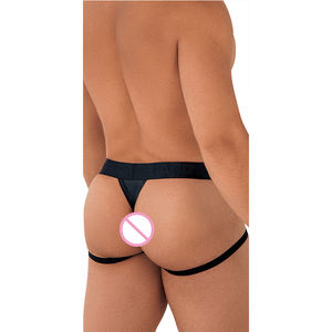 PATON FACTORY PERSONNALISÉ Sexy Hommes Faux <span class=keywords><strong>Cuir</strong></span> Strings Jockstrap Lingerie Avec Zip Fetish Underwear Tangas Slip Homme - Product Image 1