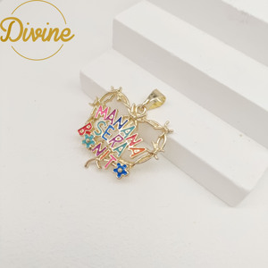 Collar con Colgante <span class=keywords><strong>de</strong></span> Karol G, Chapado en Oro <span class=keywords><strong>de</strong></span> 14K, Estilo Punk Gótico, Regalo para Fans, Forma <span class=keywords><strong>de</strong></span> Corazón, Manana Sera Bonito - Product Image 4