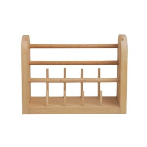 Support de bobine en bois avec bobines rotatives pour outils de broderie, organisateur de rangement de bureau, fournitures artisanales durables - Product Image 4