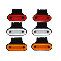 12V 24V Camion Côté Marqueur LED Remorque Lumières Auto Lampe avec Rouge Blanc Ambre Support pour RV Bus Camper Van Liquidation