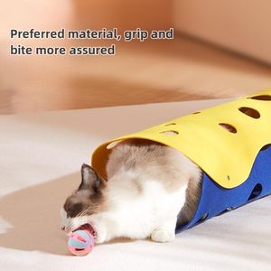 Palline a traliccio giocattolo per gatti all'ingrosso con campana Jingle Bulk Pet giocattoli a campana in plastica di colore assortito - Product Image 4