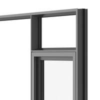 Ventanas Abatibles Modernas de Aluminio con Doble Acristalamiento Aislante y Vidrio Templado para Hoteles y Villas
