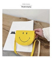 Tas Selempang Kecil Motif Buah dan Hewan Bahan PU dengan Penutup, untuk Anak Perempuan, Dompet Koin Lucu
