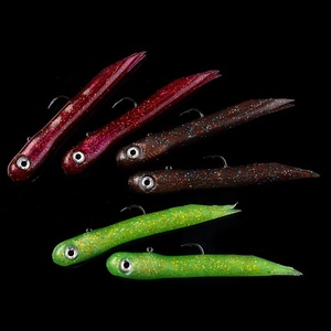 NUEVO OEM 12cm 30g Material TPR Agregar <span class=keywords><strong>sabor</strong></span> a pescado y sal Señuelo suave Cebo de pesca de lubina de plástico Tubo de cebo suave Señuelo de pesca de gusano - Product Image 2