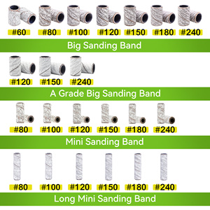 Manicure <strong>Pedicure</strong> <strong>Set</strong> 80#100#120#150#180#240# Remove Gel Polish New Pink Color Purple Brown White Zebra Sanding Bands - Product Image 2