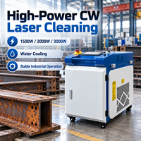 Machine de décapage de rouille au laser à fibre continue 1500W, nettoyeur laser portatif robuste pour la dérouillage des structures en acier