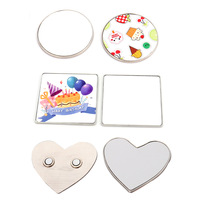 Aimants de réfrigérateur en métal à transfert thermique vierges, adaptés à la décoration de la maison, aux cadeaux promotionnels ou aux souvenirs personnalisés.