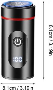 Nueva Mini maquinilla de afeitar portátil eléctrica para hombres, afeitadora rotativa para cara, Barba, <span class=keywords><strong>piernas</strong></span>, cabeza calva, uso doméstico en Hotel, pantalla Digital - Product Image 6
