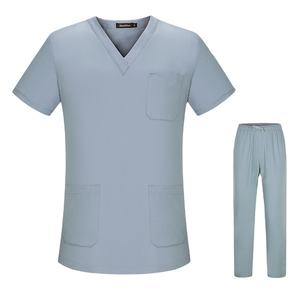 Conjunto <span class=keywords><strong>de</strong></span> uniforme <span class=keywords><strong>de</strong></span> hospital con cierre elástico bueno y cómodo, ropa <span class=keywords><strong>de</strong></span> trabajo, uniforme <span class=keywords><strong>de</strong></span> médico elástico completo - Product Image 1