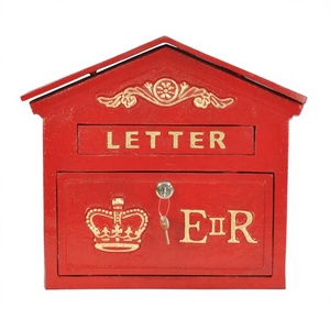 Letter Collectable Case Handpainted Red Colored Cast Aluminium Post <b>Box</b> and Letter Holder <b>Box</b> for Home and Garden Supplies - Product Image 1