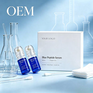พร้อมส่ง OEM ODM เอสเซนส์บำรุงผิวหน้าสูตรเปปไทด์สีฟ้า ช่วยปลอบประโลมผิวแห้งและตึง  ขั้นต่ำในการสั่งซื้อน้อย จัดส่งรวดเร็ว - Product Image 6