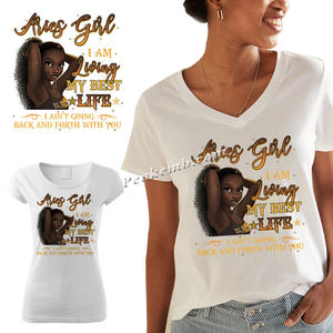 Afro Fashion Black Women Heat Transfer for Clothes Patches Black Queen Sticker Diy Iron Transfer Fusible Stripes Heat Press - Product Image 6