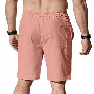 OEM Customized <b>Mens</b> <b>Shorts</b> with Front Logo 100% Cotton Breathable <b>Elastic</b> <b>Waist</b>-Wholesale All Sizes & Colors Available - Product Image 2
