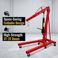 Grue d'atelier hydraulique pliable portable, grue à moteur robuste en acier pour une manutention facile des matériaux et un rangement pratique