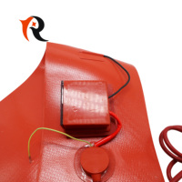 Chauffe-tambour flexible en caoutchouc silicone électrique industriel personnalisé avec thermocouple