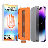 Protection d'écran en verre trempé 9H anti-espion, anti-poussière, application facile 28 °   Protection d'écran anti-espion HD transparente sans bulles avec colle intégrale pour iPhone 11-18